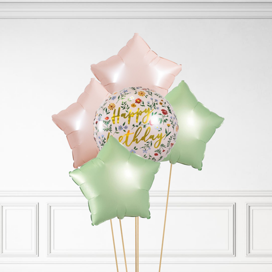 Floral Birthday - Helium Bunch