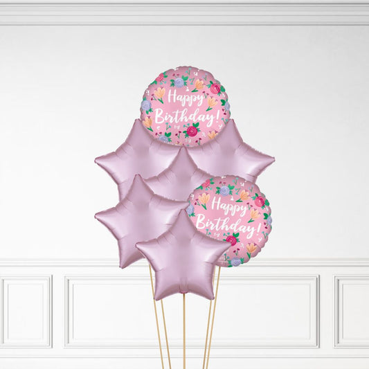 Floral Birthday - Helium Bunch