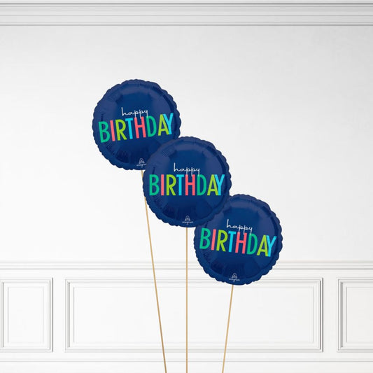 Happy Birthday - Helium Balloon Bunch