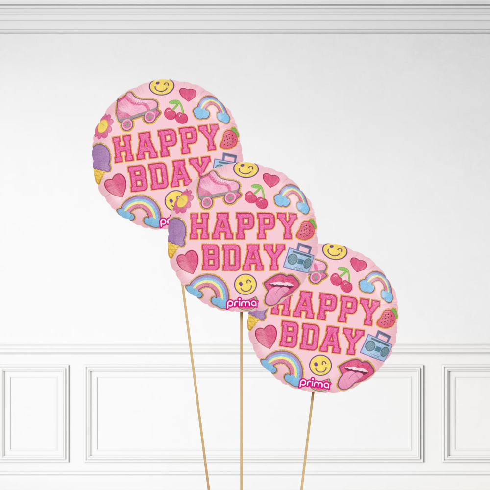 Retro Birthday - Helium Bunch