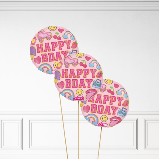 Retro Birthday - Helium Bunch