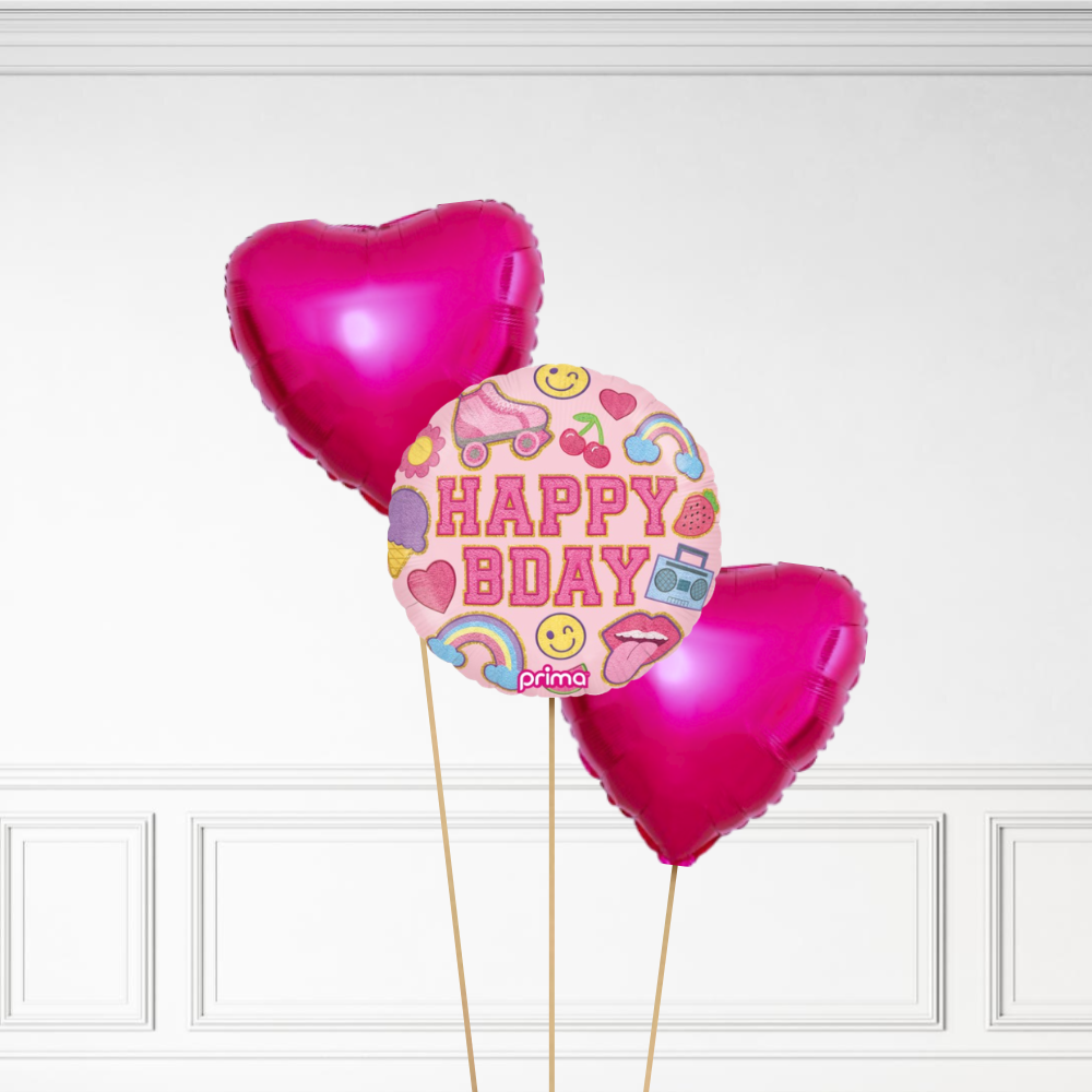 Retro Birthday - Helium Bunch