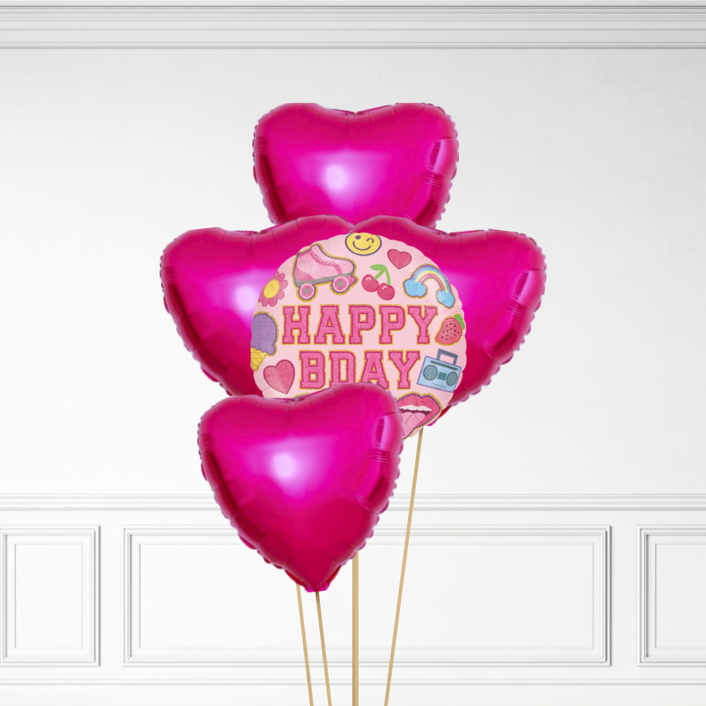 Retro Birthday - Helium Bunch
