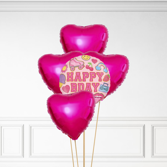 Retro Birthday - Helium Bunch
