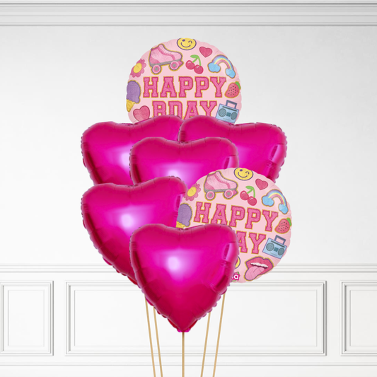 Retro Birthday - Helium Bunch