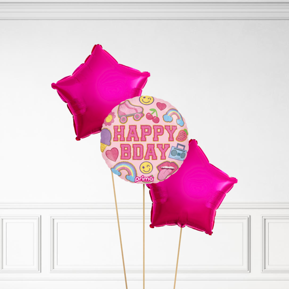 Retro Birthday - Helium Bunch