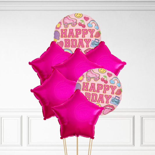 Retro Birthday - Helium Bunch