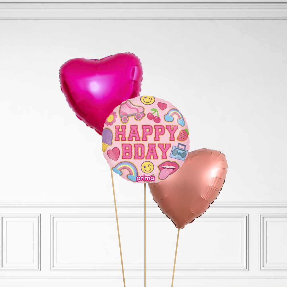 Retro Birthday - Helium Bunch