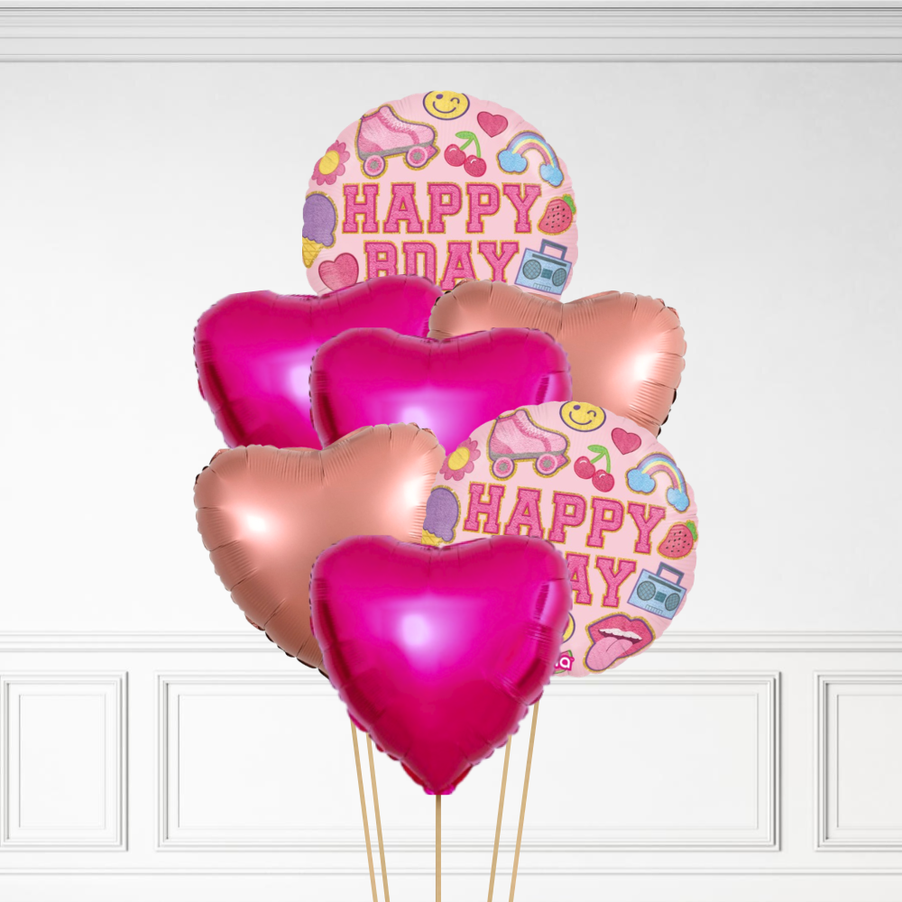 Retro Birthday - Helium Bunch