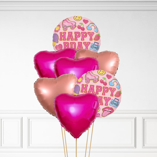 Retro Birthday - Helium Bunch