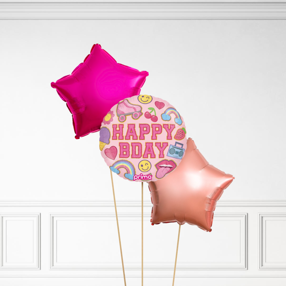 Retro Birthday - Helium Bunch