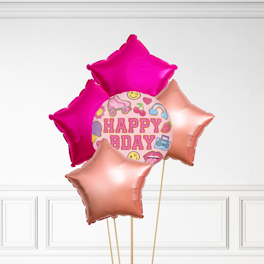 Retro Birthday - Helium Bunch