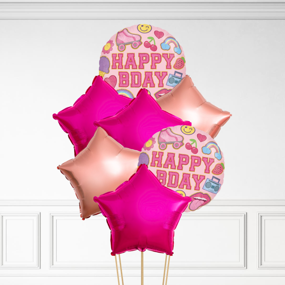 Retro Birthday - Helium Bunch
