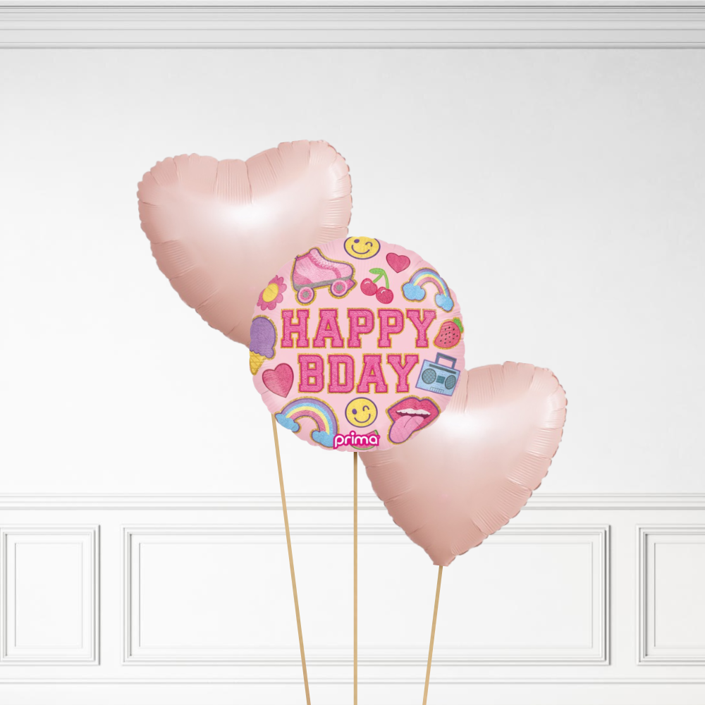 Retro Birthday - Helium Bunch