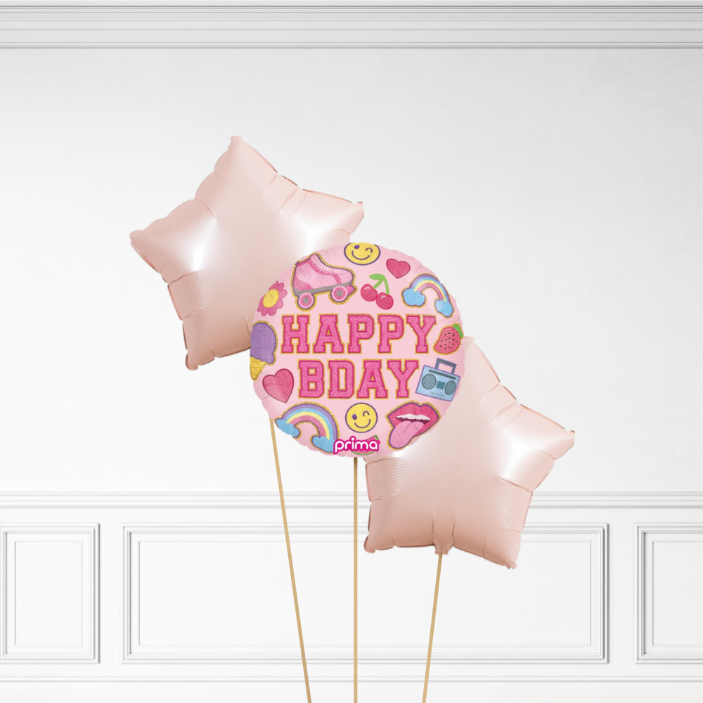 Retro Birthday - Helium Bunch