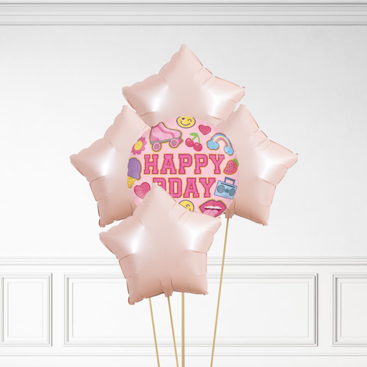 Retro Birthday - Helium Bunch