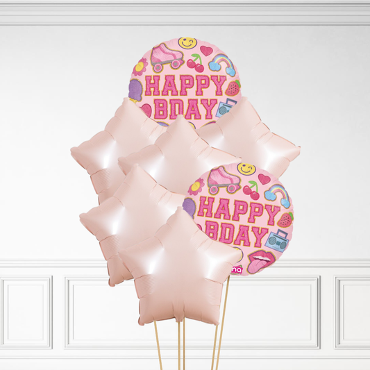 Retro Birthday - Helium Bunch