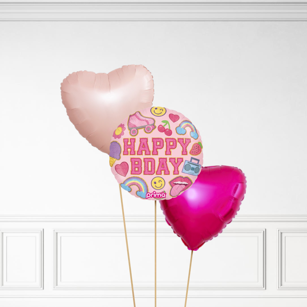 Retro Birthday - Helium Bunch