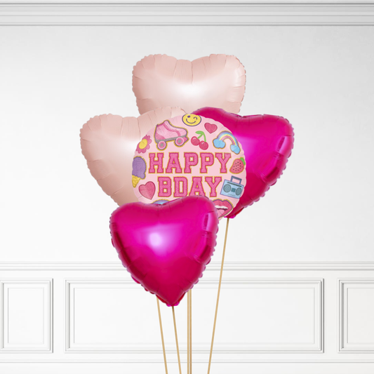 Retro Birthday - Helium Bunch