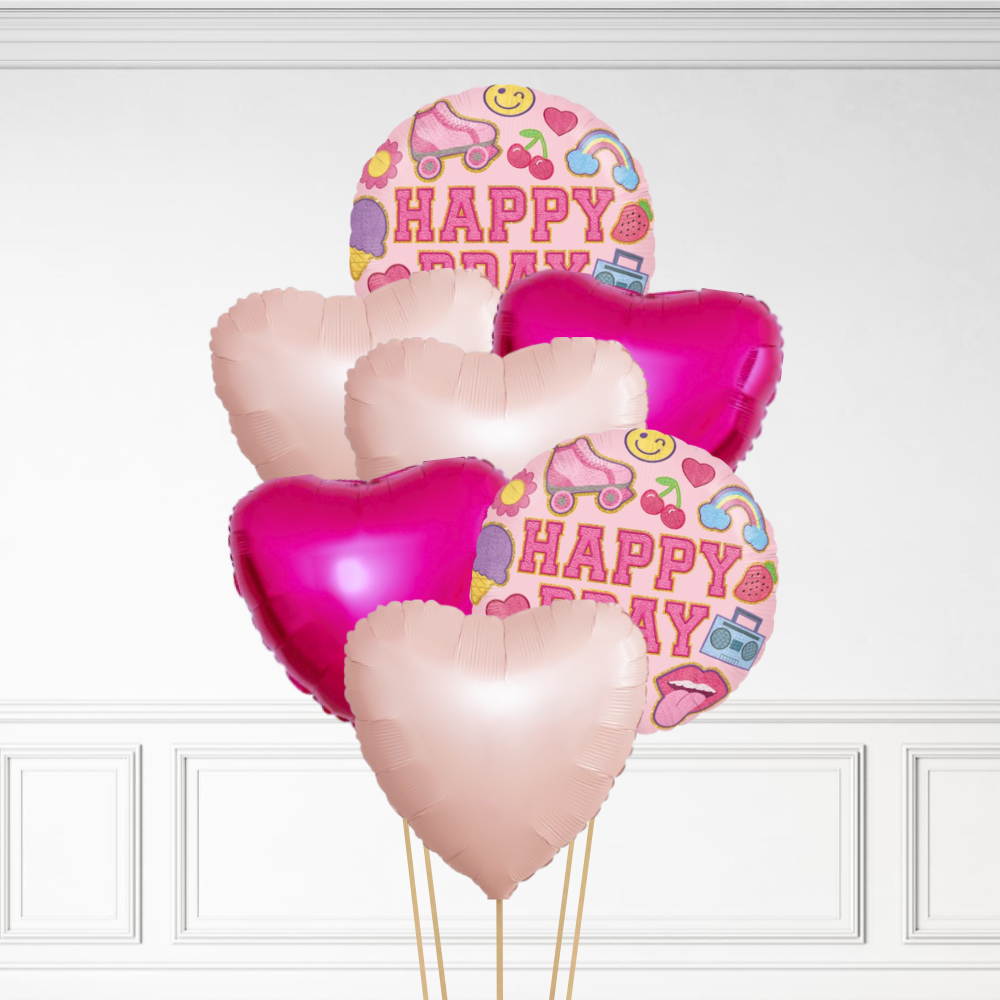 Retro Birthday - Helium Bunch