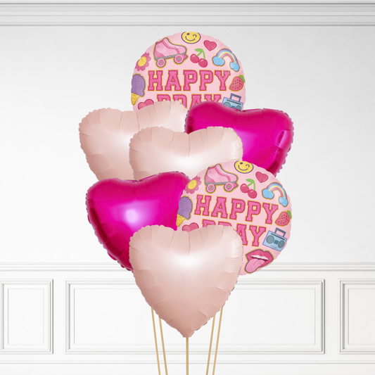 Retro Birthday - Helium Bunch