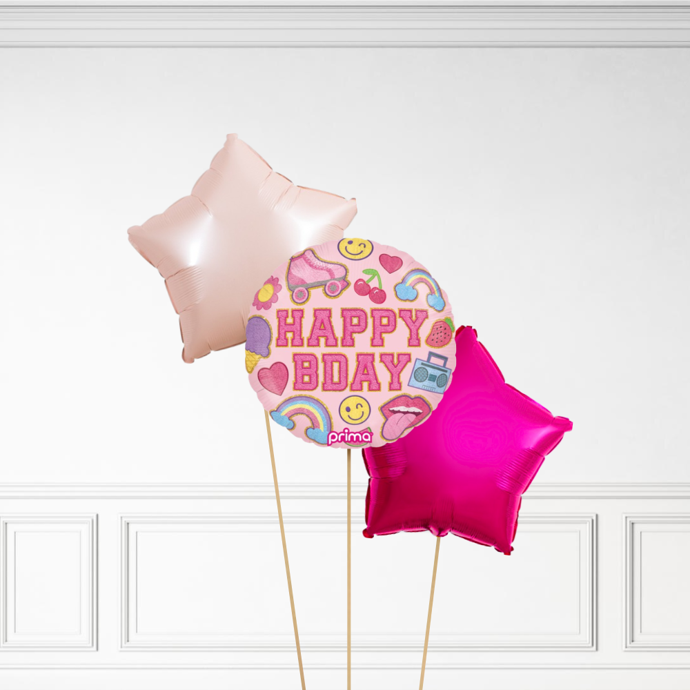 Retro Birthday - Helium Bunch