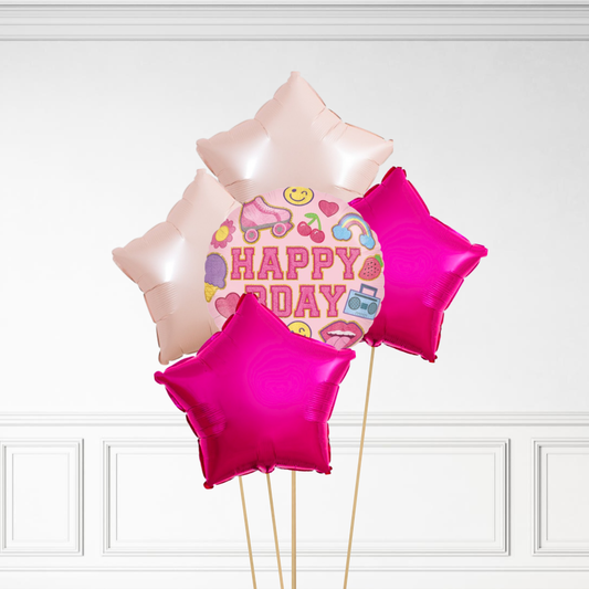 Retro Birthday - Helium Bunch