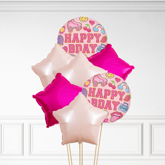 Retro Birthday - Helium Bunch