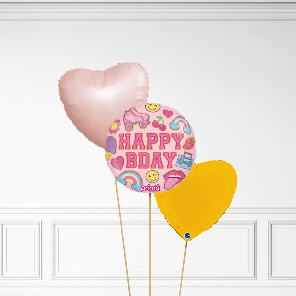 Retro Birthday - Helium Bunch