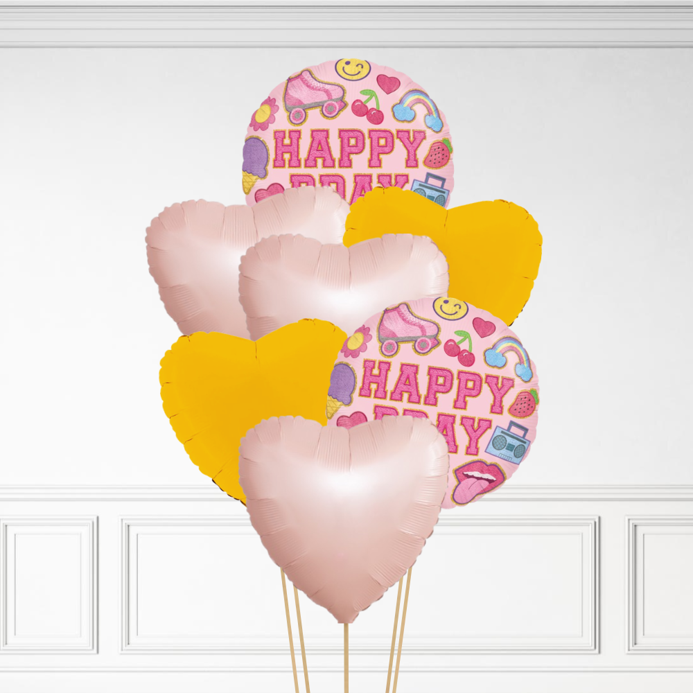 Retro Birthday - Helium Bunch