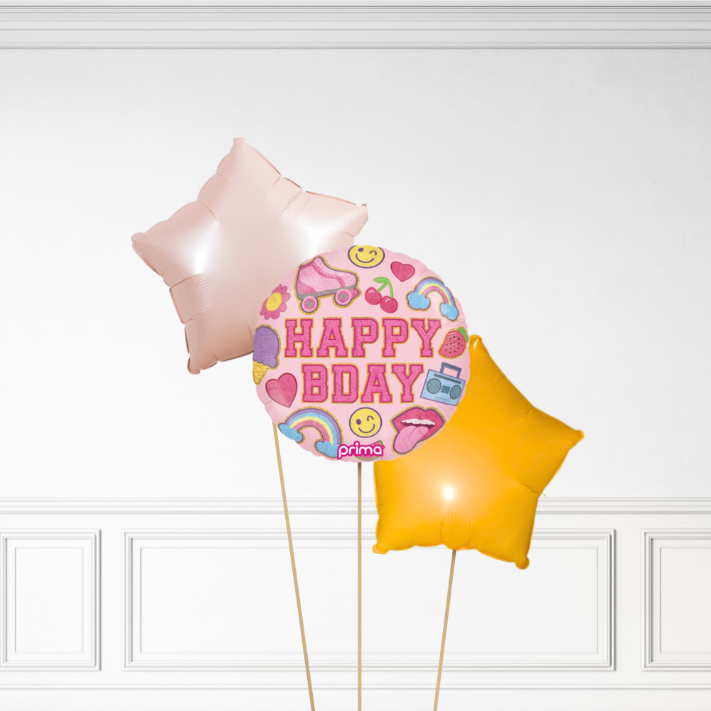 Retro Birthday - Helium Bunch