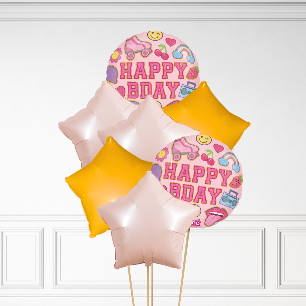 Retro Birthday - Helium Bunch