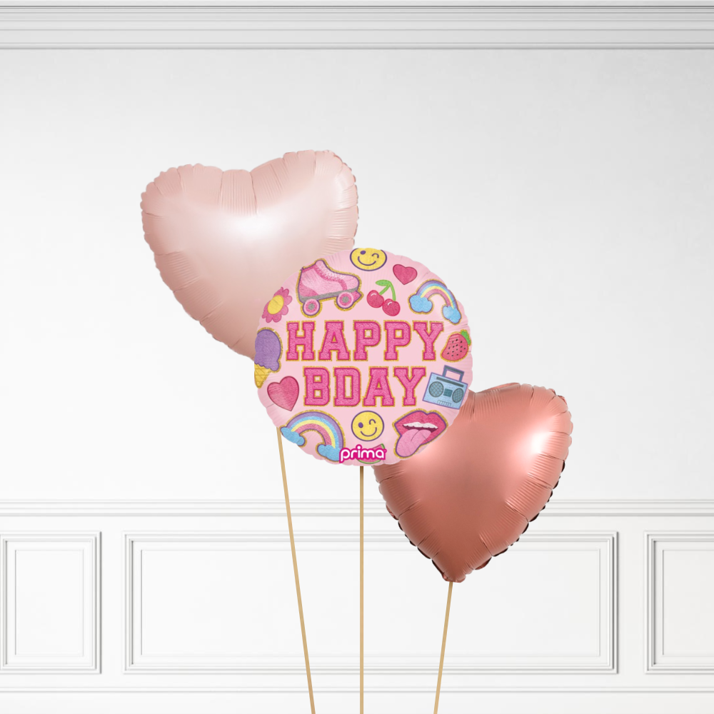 Retro Birthday - Helium Bunch