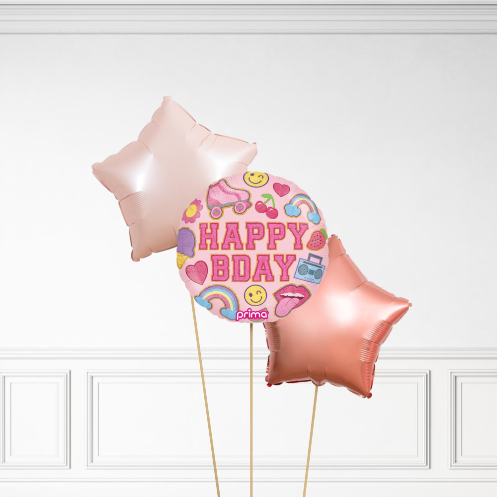 Retro Birthday - Helium Bunch