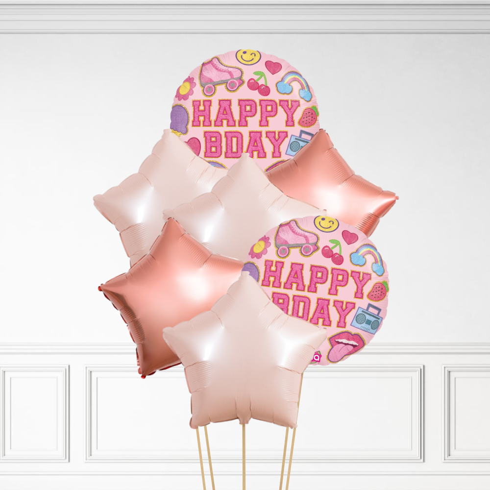 Retro Birthday - Helium Bunch