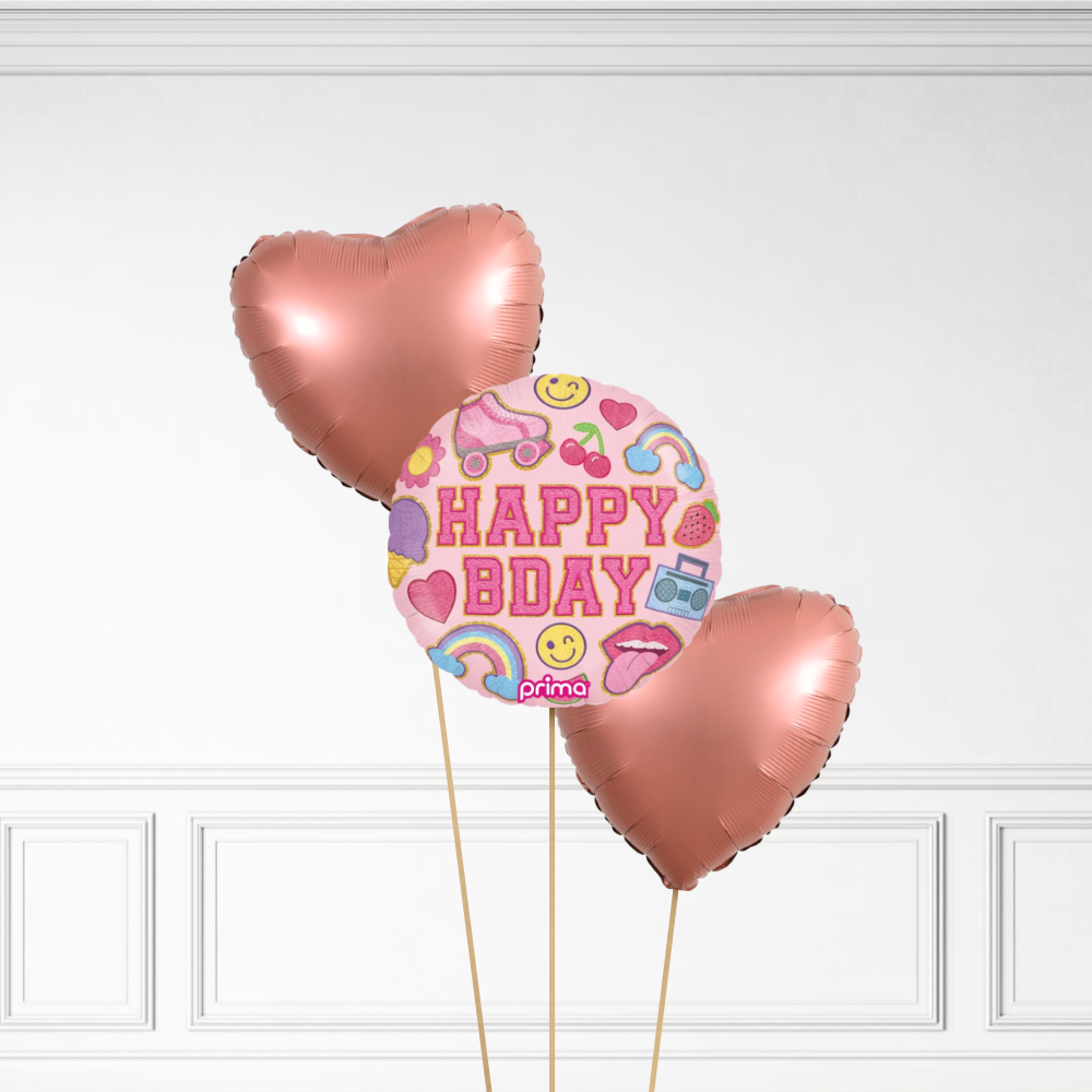 Retro Birthday - Helium Bunch