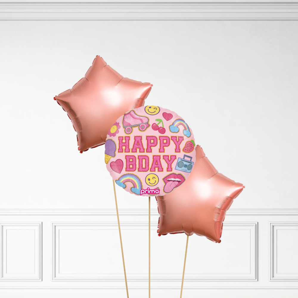 Retro Birthday - Helium Bunch