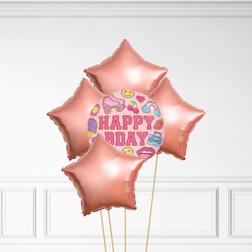 Retro Birthday - Helium Bunch
