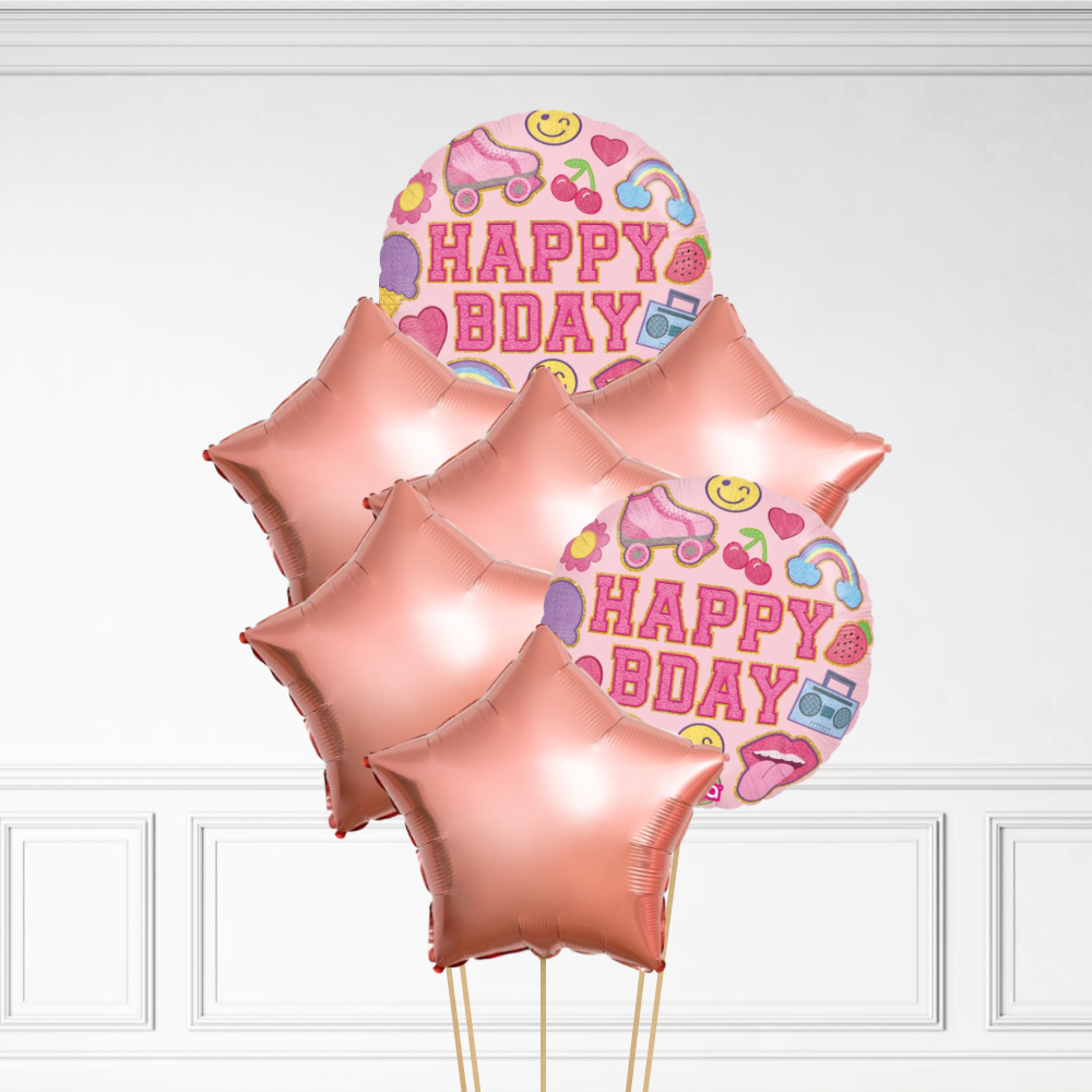 Retro Birthday - Helium Bunch